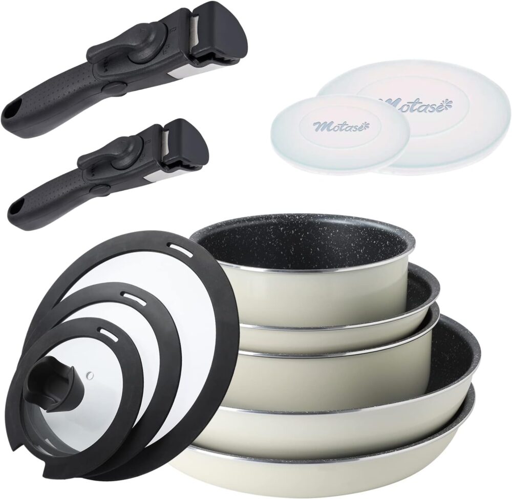 Motase Conjunto de panelas e frigideiras, conjunto de panela...