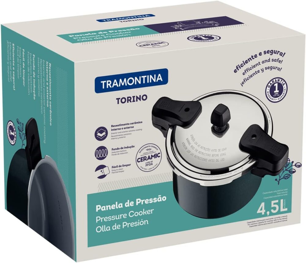 Panela de Pressão Tramontina Torino em Alumínio com Revestim... - Image 7