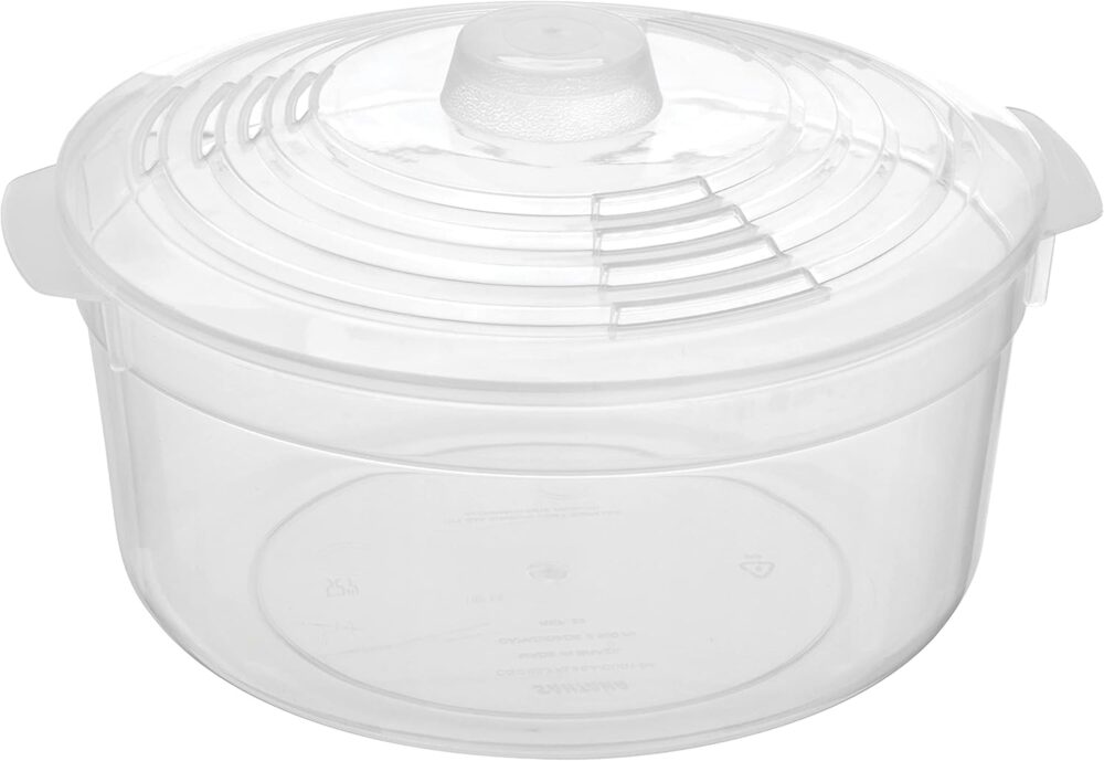 Panela Multiuso C/Tampa Para Fazer Arroz No Microondas 2,5L