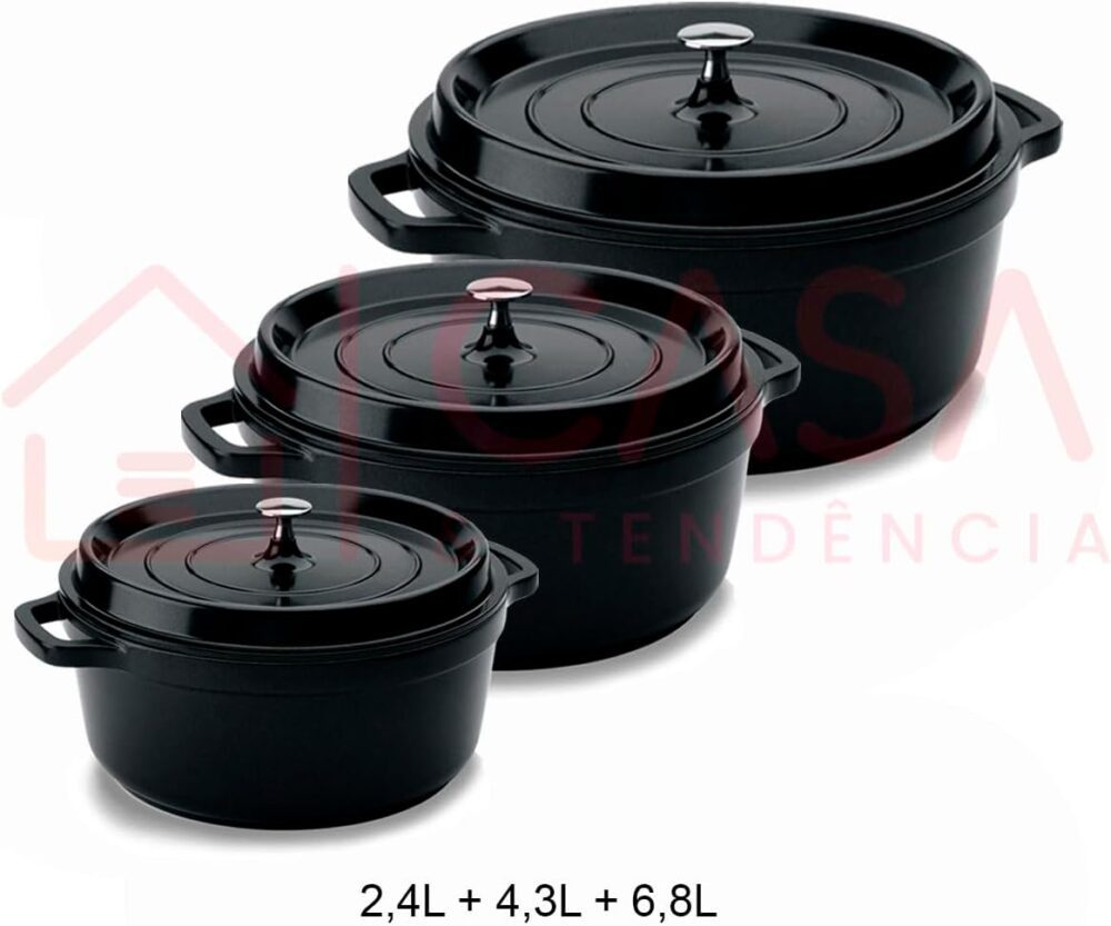 Kit Conjunto Caçarola Hercules Revestimento Ceramico Indução... - Image 2