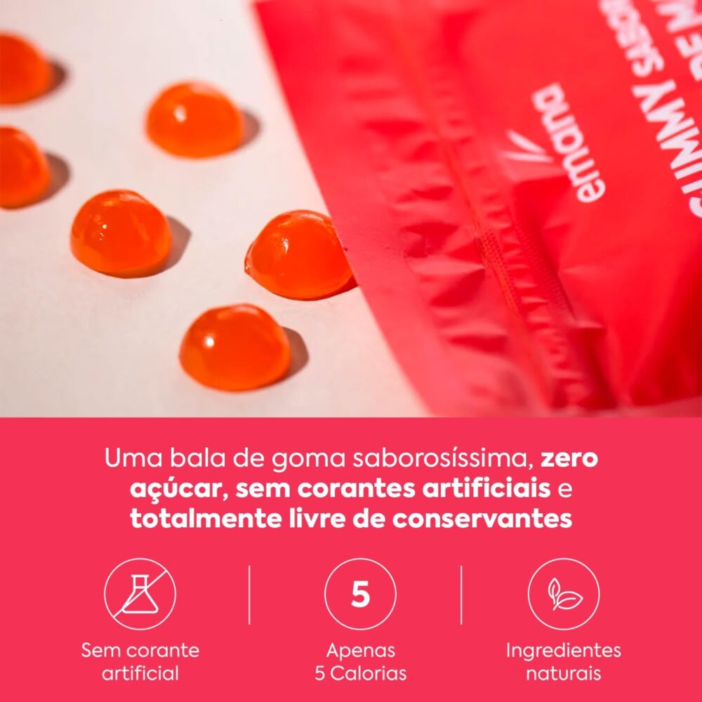 Emana Gummy Vinagre de Maçã Vegano Zero Açúcar 60 Gomas - 15... - Image 4