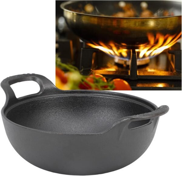 Wok de Ferro Fundido, Frigideira Antiaderente de 20 Cm/25 Cm... - Image 5