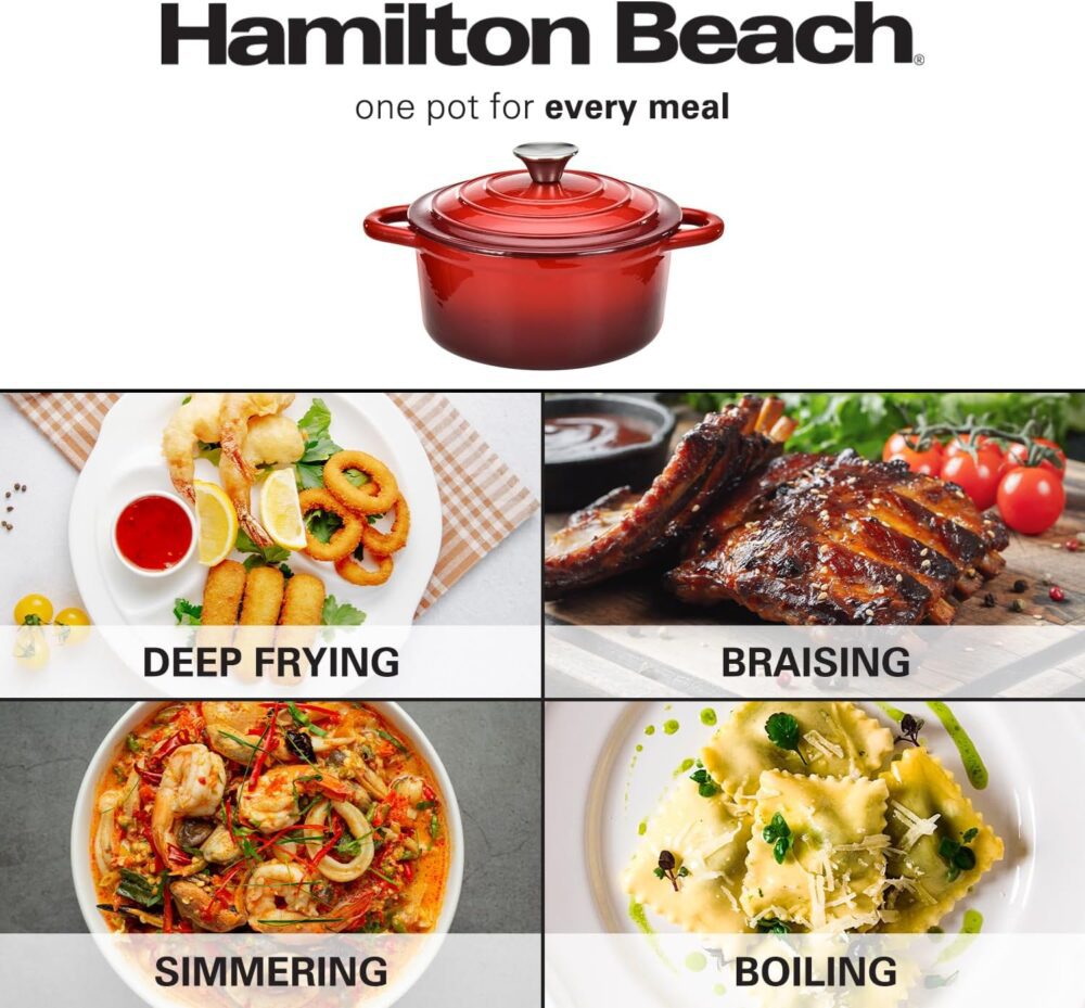 Hamilton Beach Forno holandês de ferro fundido esmaltado ver... - Image 7