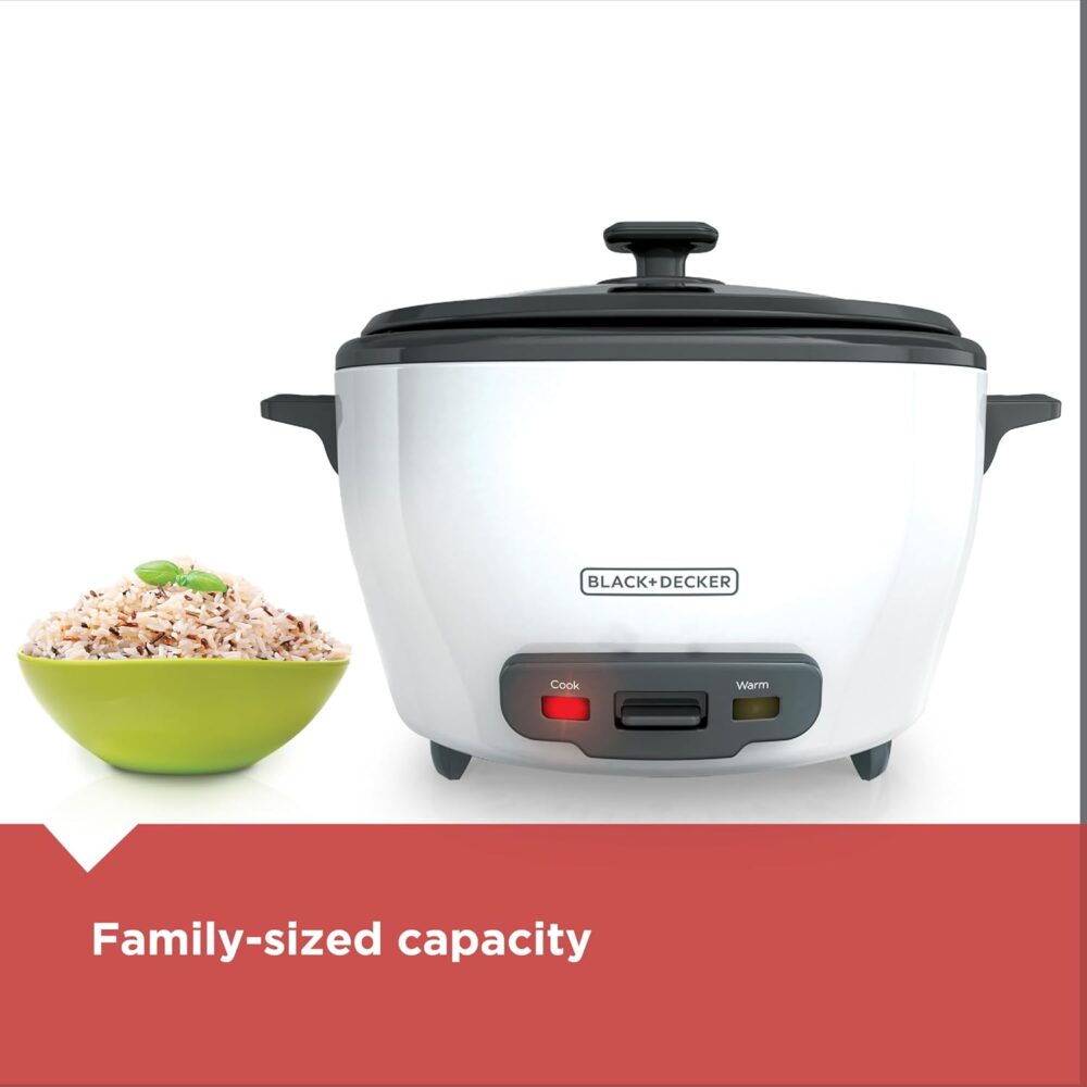 BLACK+DECKER Panela de arroz para 6 xícaras (cozida) com ces... - Image 3