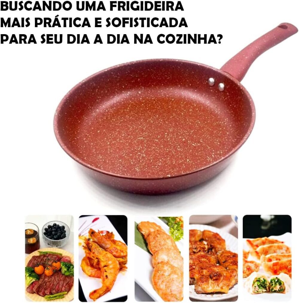 Frigideira Antiaderente Alumínio Nanocerâmica Granito 22cm P... - Image 2
