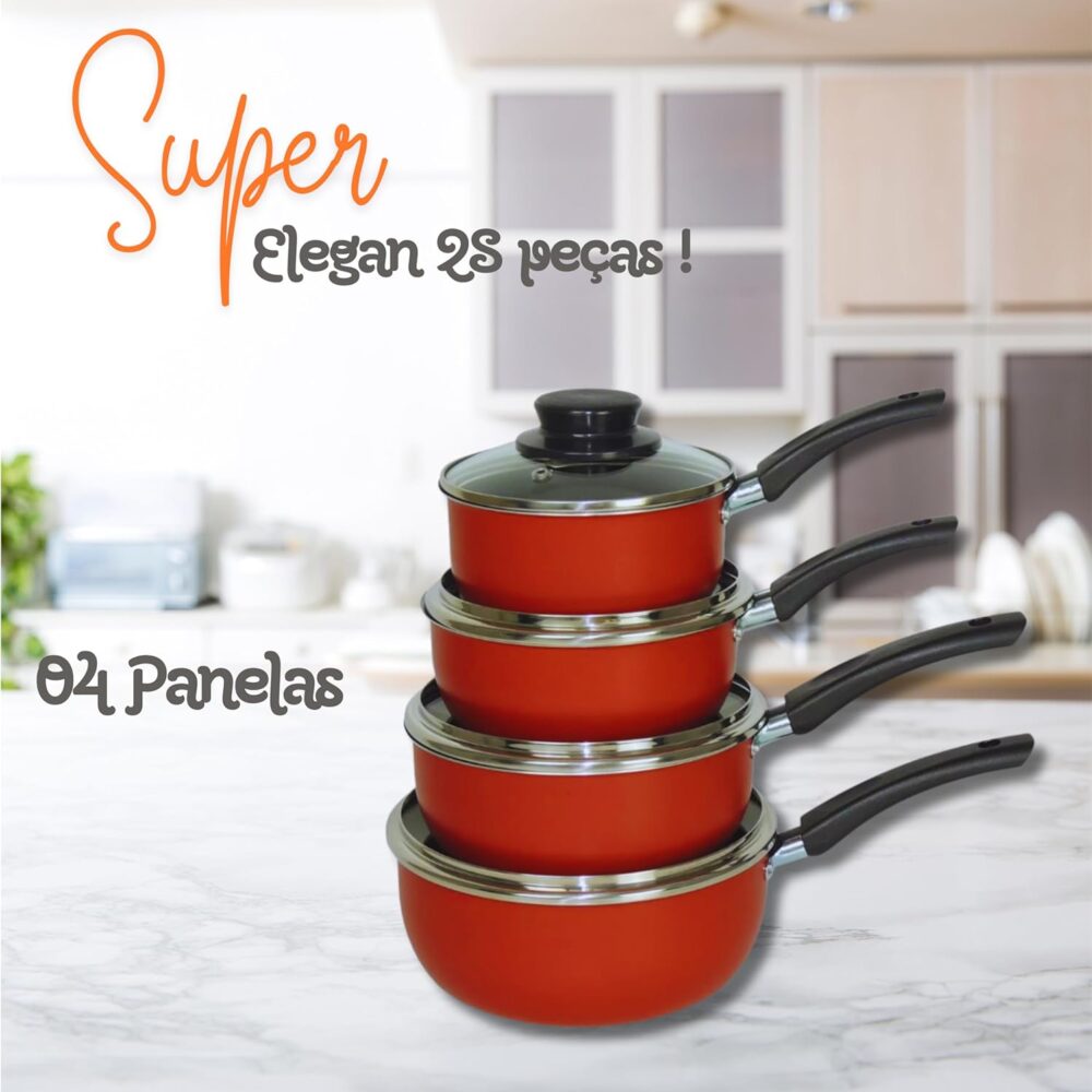 Jogo panelas Conjunto panelas Kit De Panelas ELEGAN SUPER 28... - Image 5