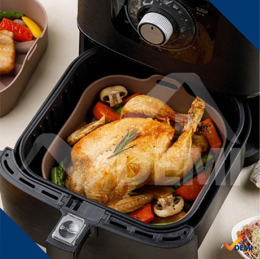 Panela de silicone Air Fryer, 16x16cm, substituição de forro... - Image 2