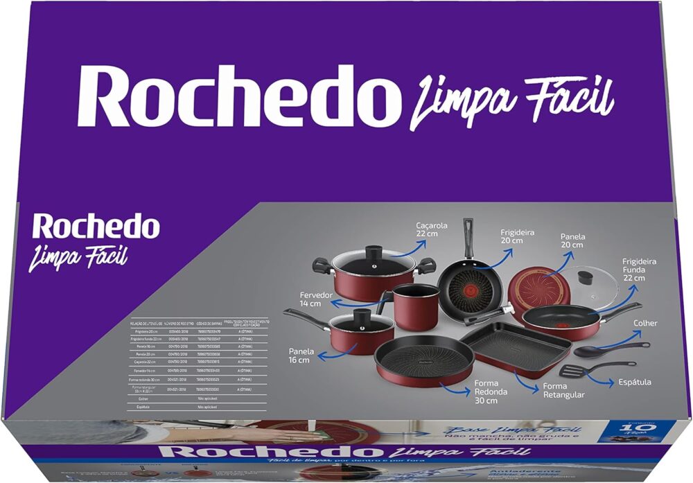 Conjunto Rochedo Limpa Fácil 10 peças Vermelho - Image 36