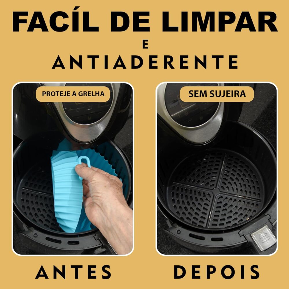 kit 2 Formas Air Fryer Silicone Antiaderente Reutilizável Fo... - Image 4