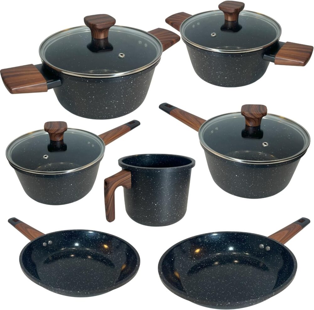 Panela de Aluminio Antiaderente Fogão de Indução (Conjunto 7...