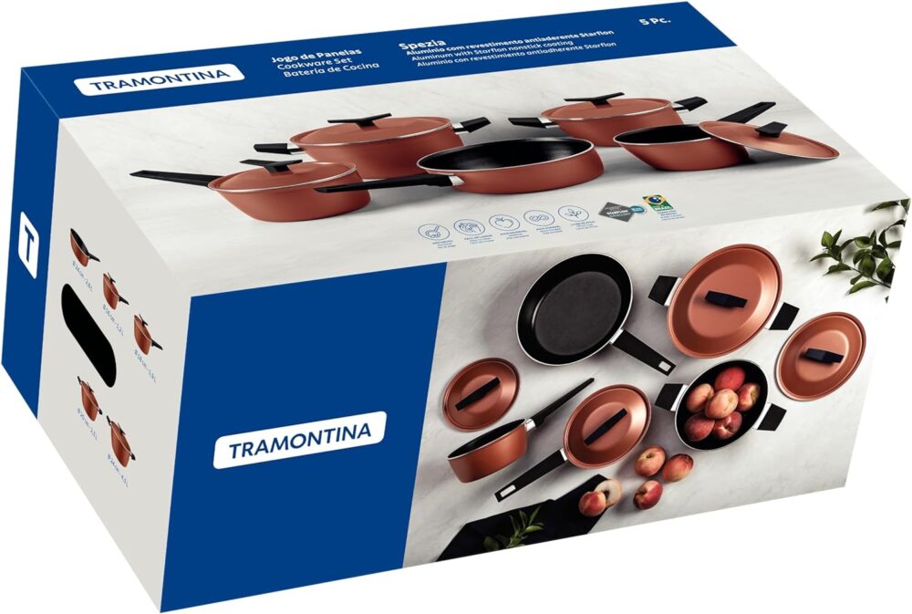 Jogo de Panelas Tramontina Spezia em Alumínio com Revestimen... - Image 3