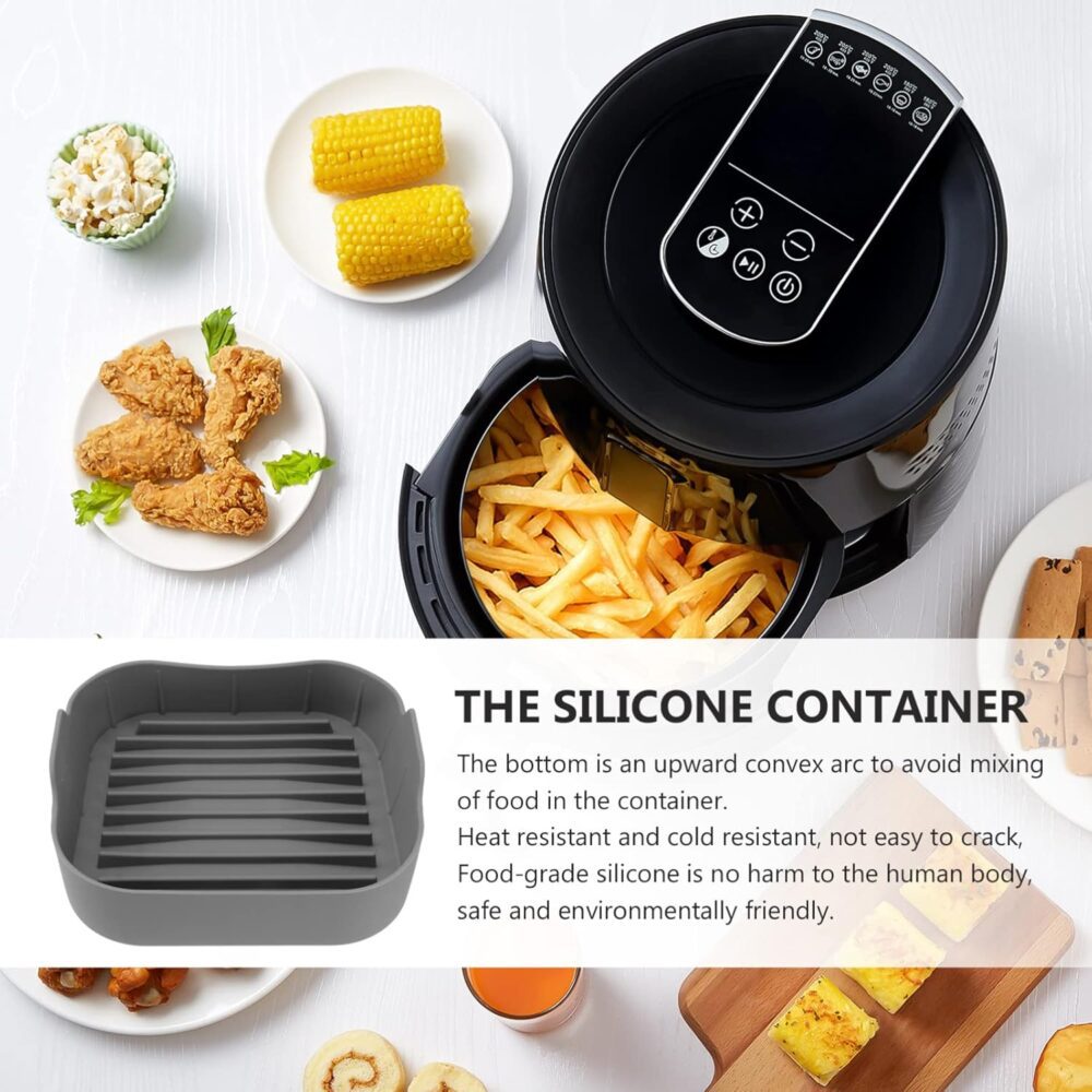 Placa De Grelha De Goma Acessórios Para Forno Airfryer Bande... - Image 4