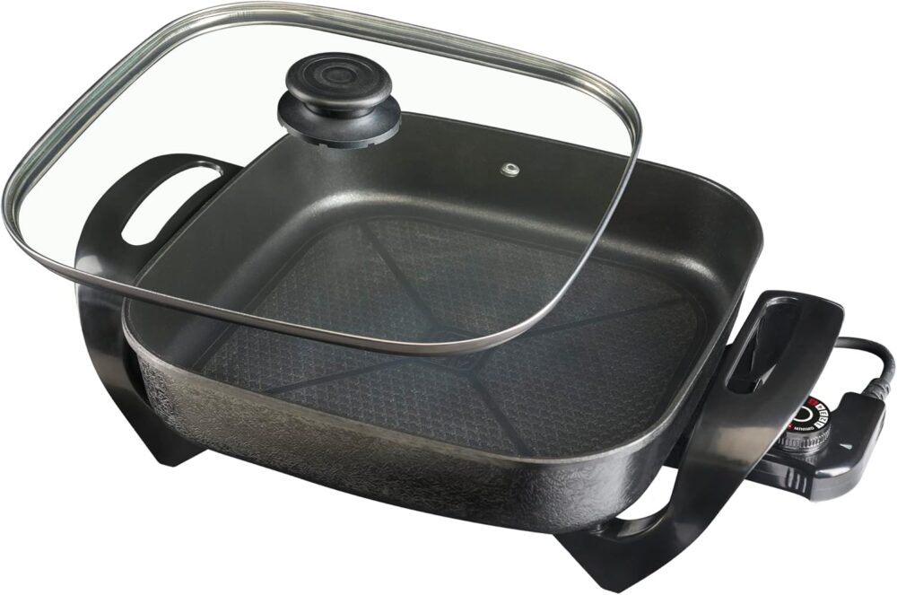 Agratto Panela eletrica Mangiare APEQ01l-02 preta quadrada 3... - Image 4