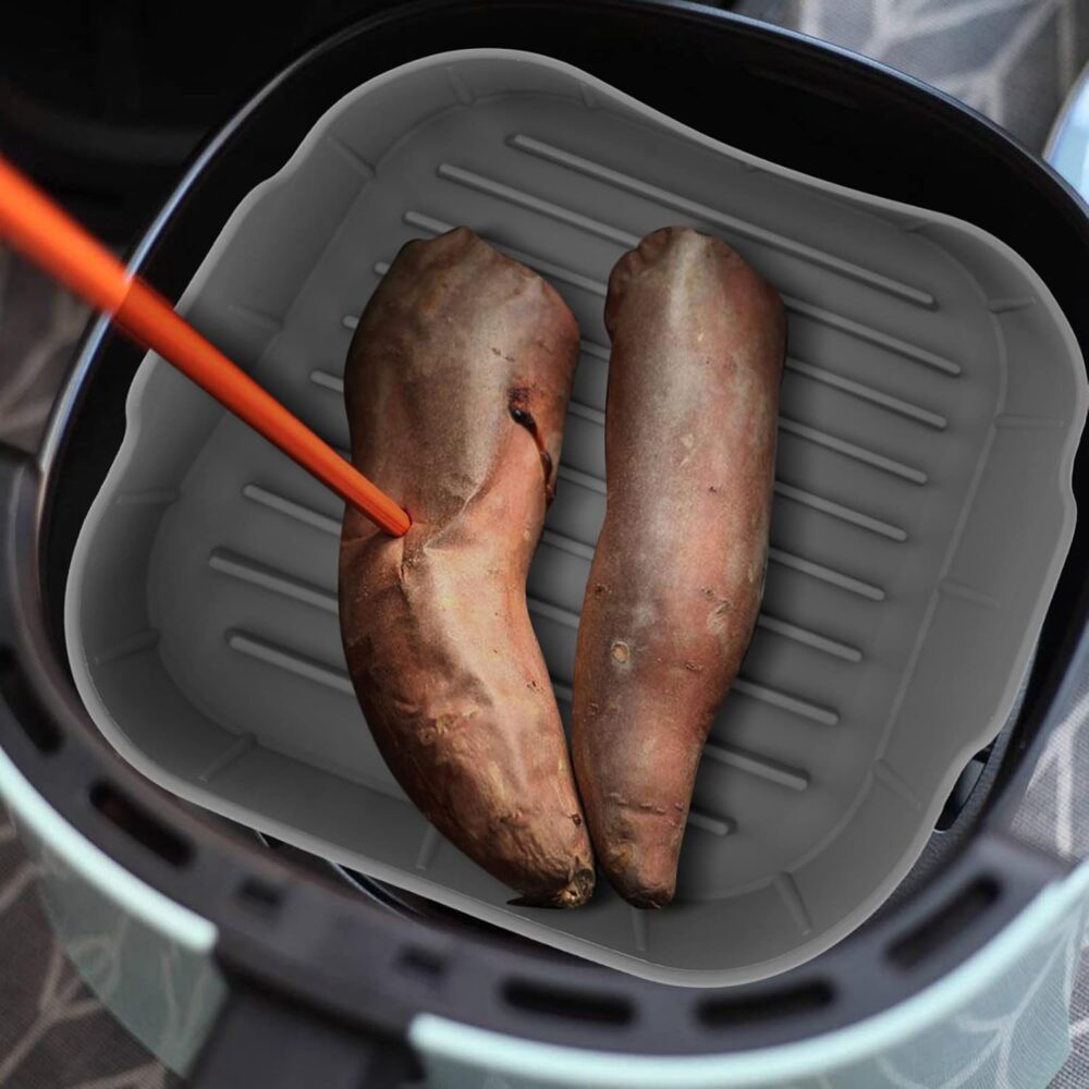 Placa De Grelha De Goma Acessórios Para Forno Airfryer Bande... - Image 2