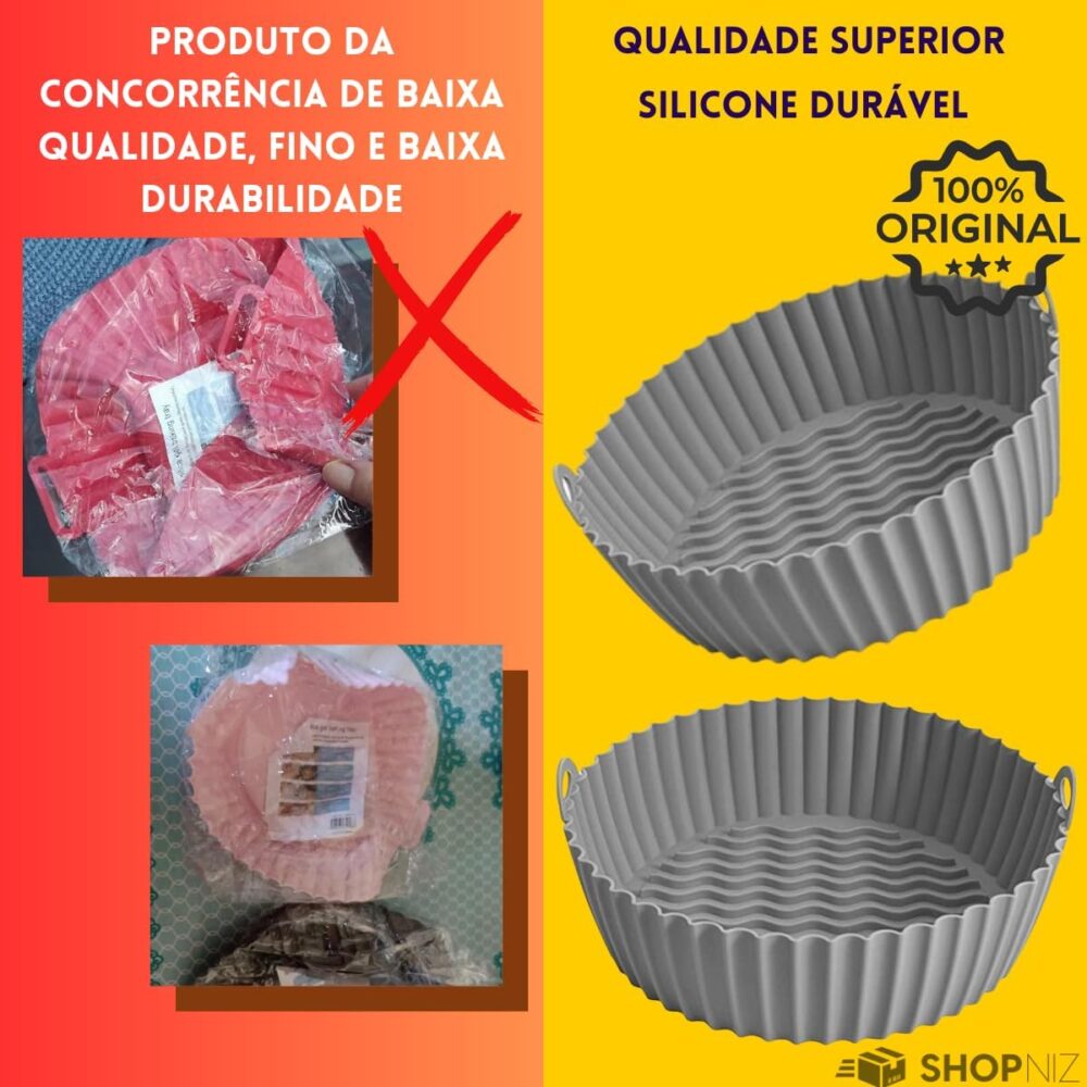 Forma Silicone Reutilizavel Protetor Air Fryer Microondas - Image 6