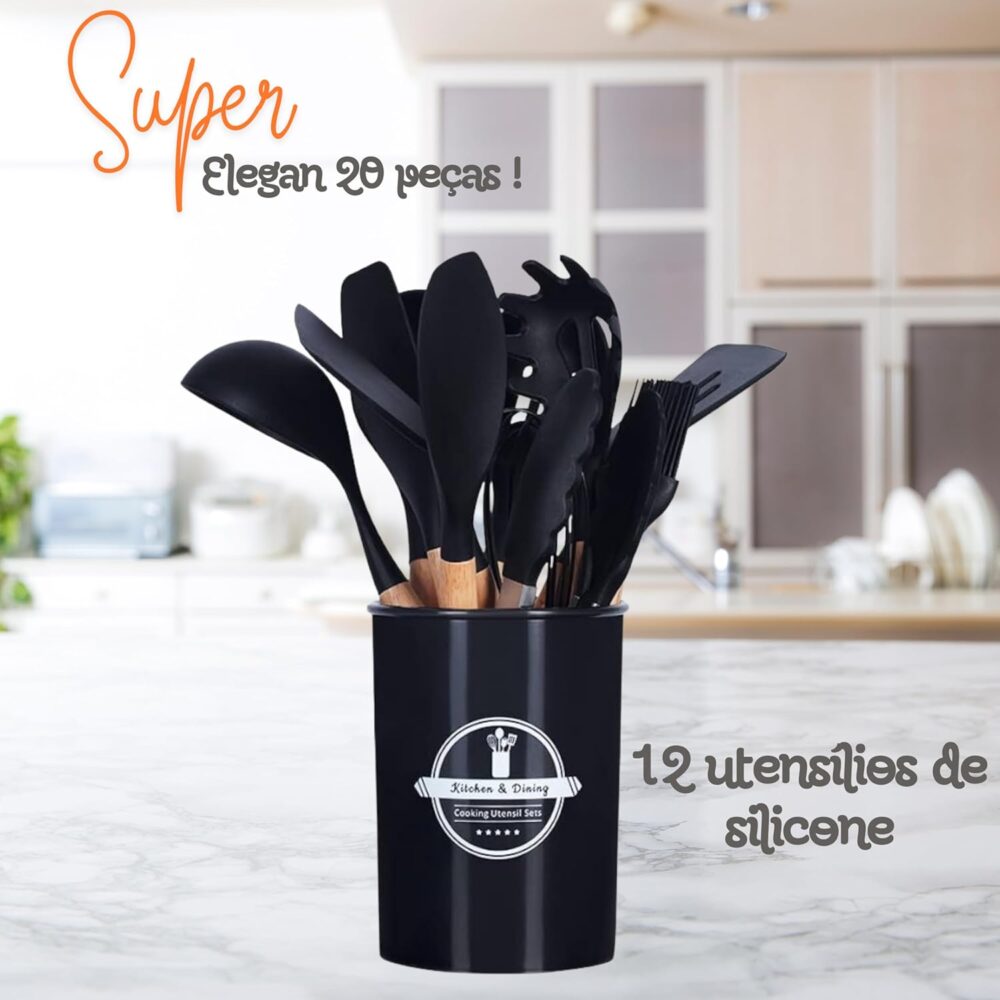 Jogo Panelas conjunto Elegan Decorado Prime chumbo Rosê 20 P... - Image 5