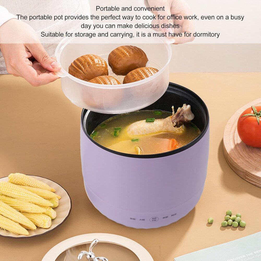 Mini Panela de Arroz Multifuncional de 1,8L 450W Frigideira ... - Image 5