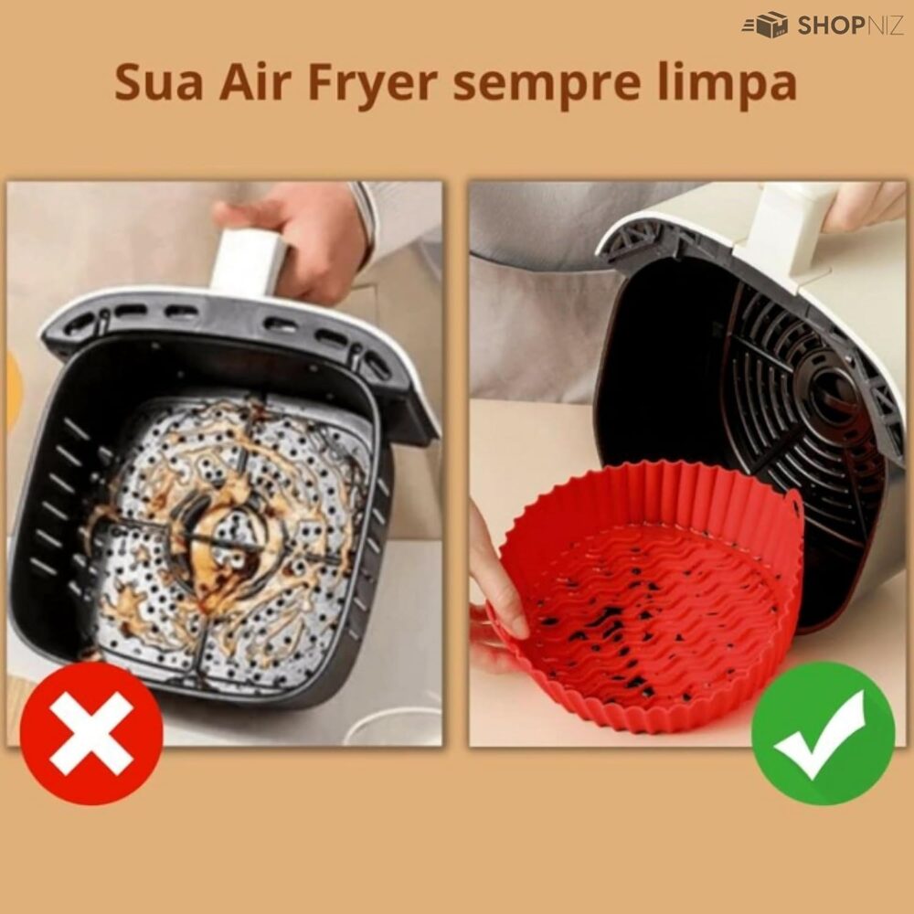 Forma Silicone Reutilizavel Protetor Air Fryer Microondas - Image 3