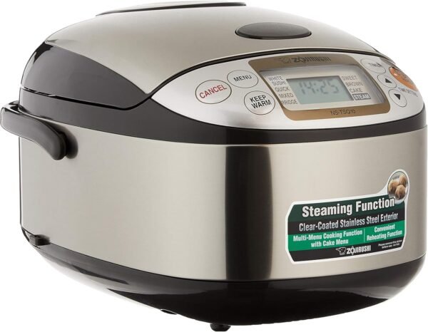 ZOJIRUSHI Panela de arroz NS-TSQ10 marrom de aço inoxidável,...
