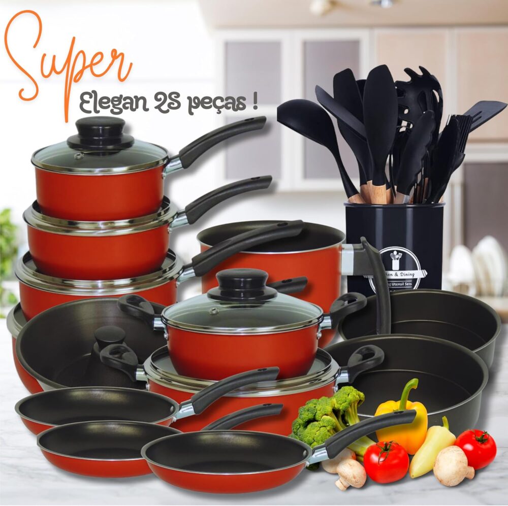 Jogo panelas Conjunto panelas Kit De Panelas ELEGAN SUPER 28... - Image 2