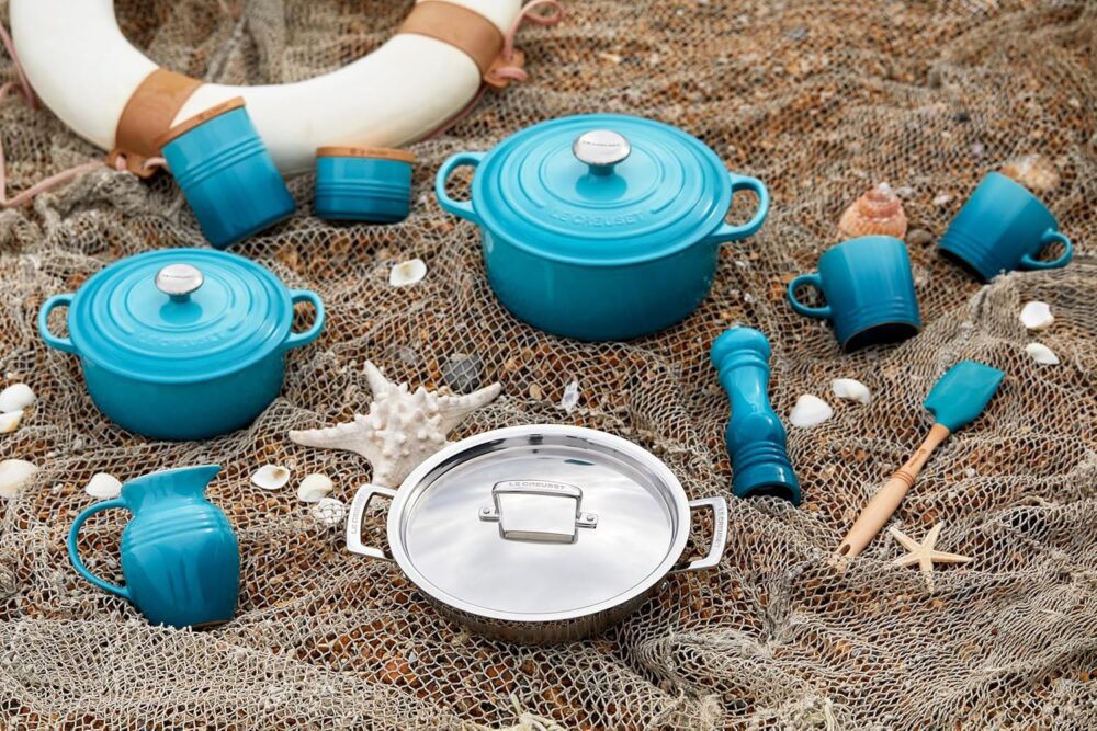 LE CREUSET Panela Redonda Signature 20cm, Azul Caribe, Ferro... - Image 7