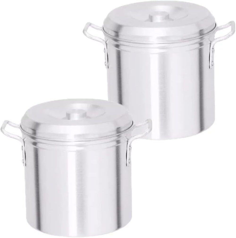 Caldeirão 2 Pçs Industriais Grande Cerveja Aluminio N35 E N4...