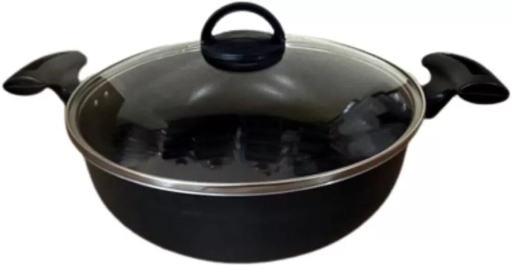 Panela Wok Paella Preta 28cm 4.1 Litros Antiaderente Teflon - Image 3