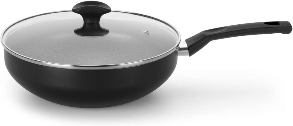 Multiflon Frigideira Wok 28 Cm Com Tampa Aluminio Anti Adere...
