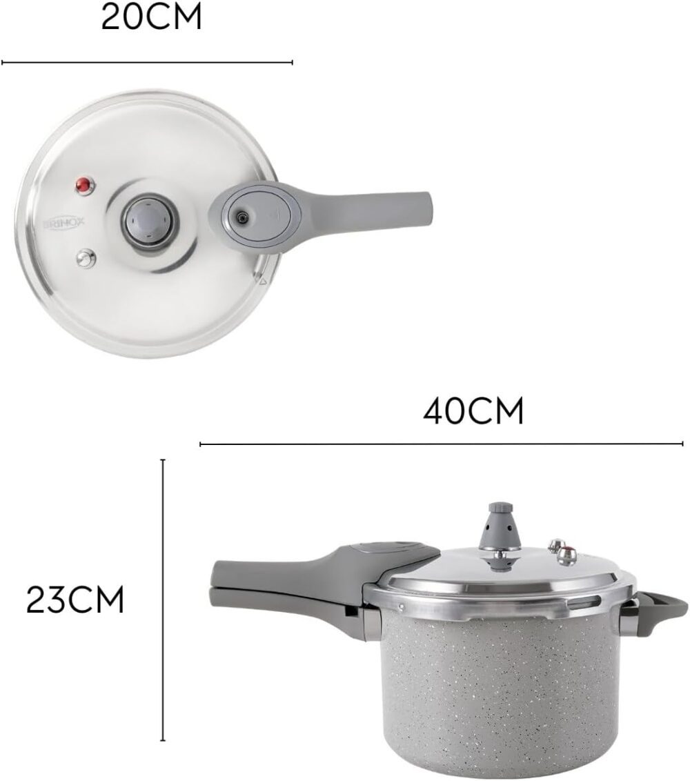 Panela de Pressão Pressure Brinox 4,2 L - Antiaderente Ceram... - Image 5