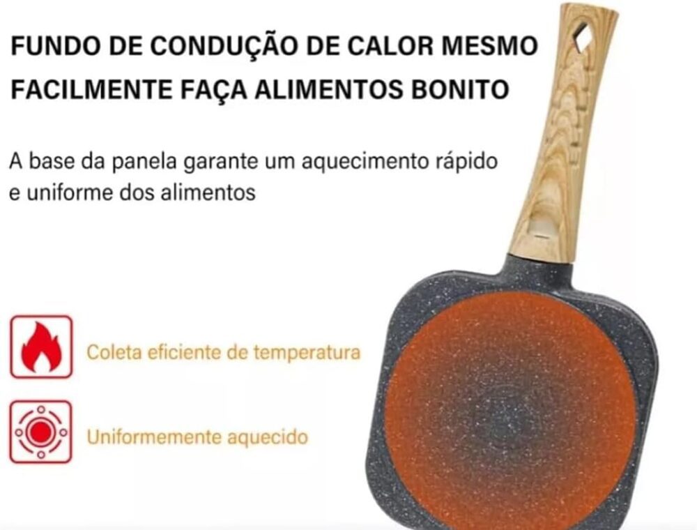 VITX Frigideira Antiaderente 3 em 1 Para Ovos Omelete Hambur... - Image 7