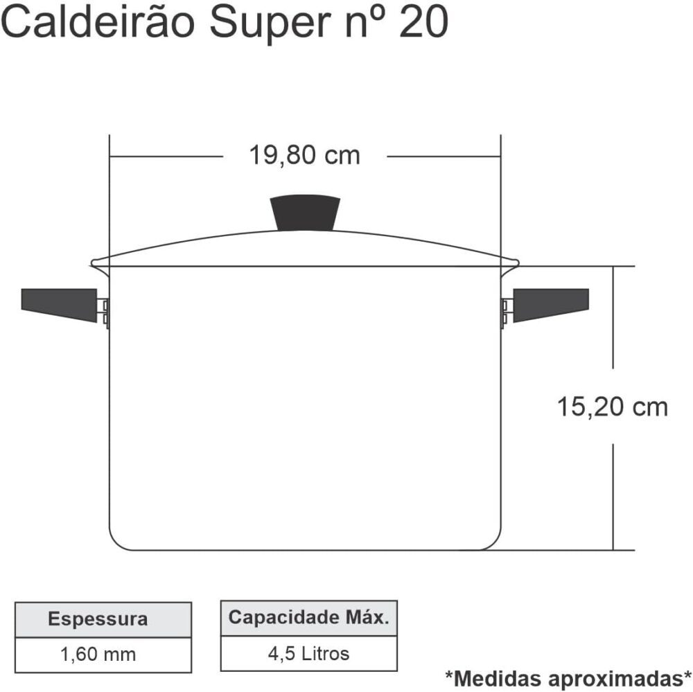 Caldeirão Panela feijão/sopas/caldos Caldeirãozinho nº 20 – ... - Image 9