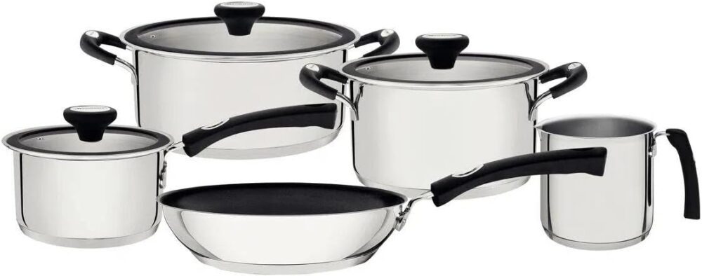 Jogo de Panelas Tramontina Solar Silicone em Aço Inox com Fu...