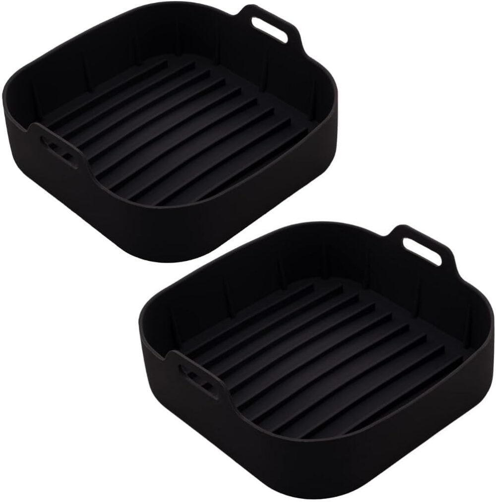 Kit 02 Formas de Silicone para Air Fryer Quadradas 20,5cm x ... - Image 9
