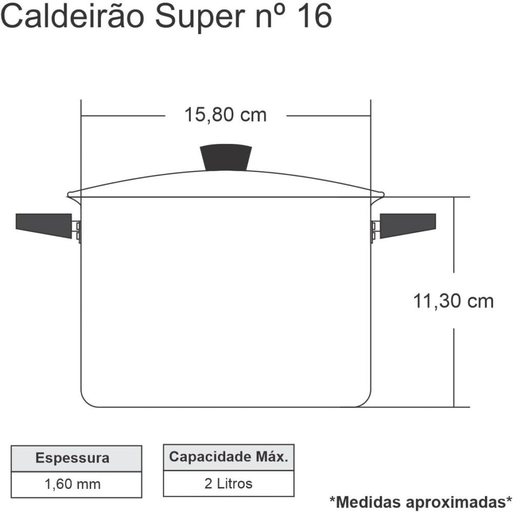 Caldeirão Panela feijão/sopas/caldos Caldeirãozinho nº 16 – ... - Image 9