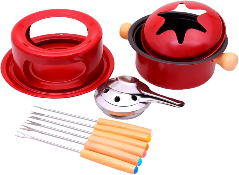 Mimo Style Conjunto Para Fondue 14cm na Cor Vermelha, Feito ... - Image 3