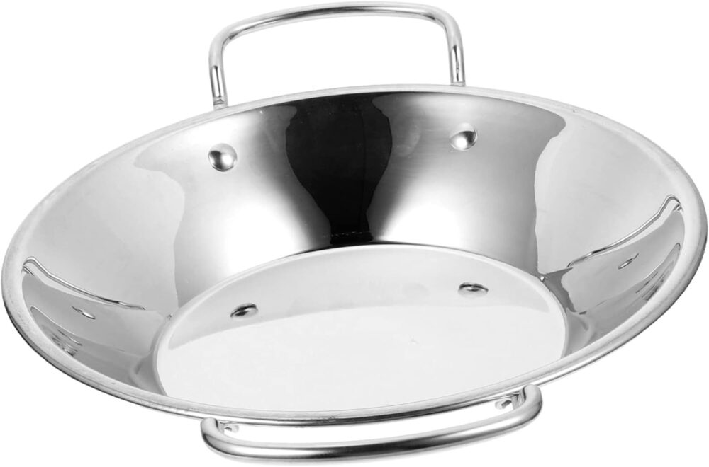 PRETYZOOM Panela De Aço Inoxidável Panela Para Casa Wok Pane...
