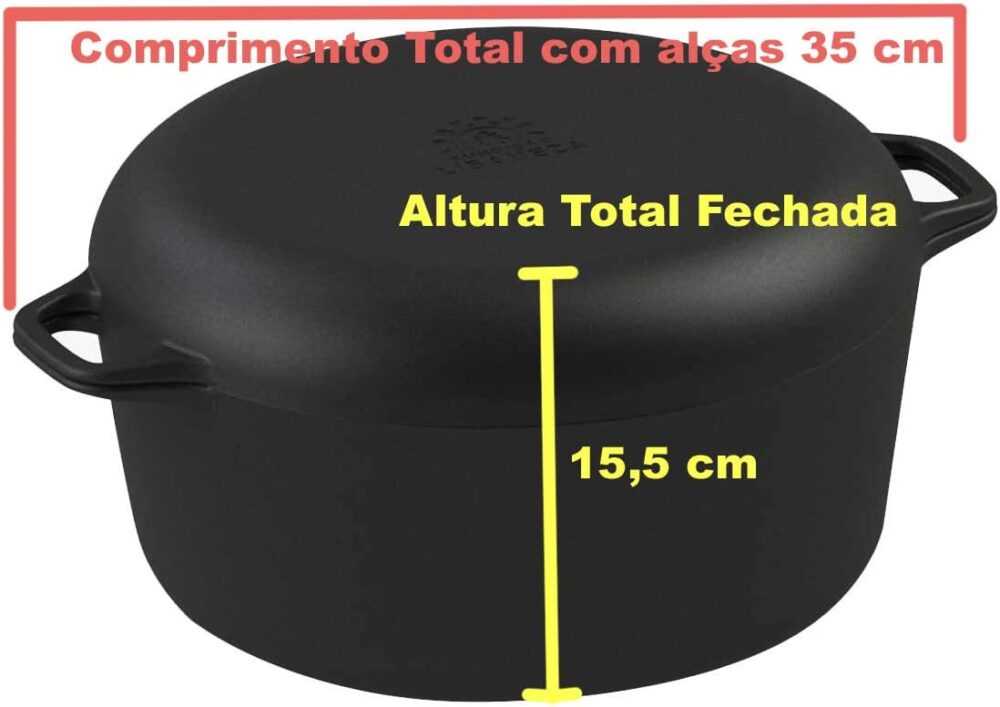 Forno Holandês De Ferro Fundido 7,6 Litros Libaneza (Conjunt... - Image 2