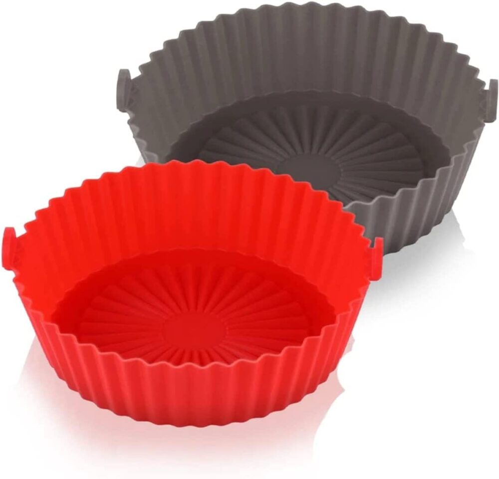 Kit 2 Peças Air Fryer Silicone Reutilizável Resistente ao Ca...