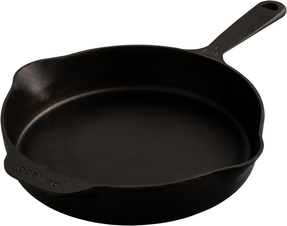 Frigideira de ferro Skillet 26cm, panela de ferro polida e p... - Image 5