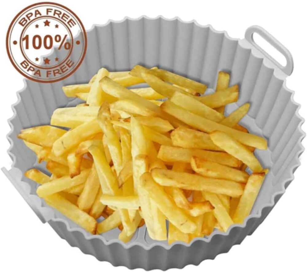 Kit 2 Peças Air Fryer Silicone Reutilizável Resistente ao Ca... - Image 7