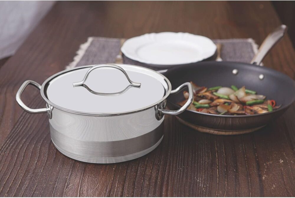 Caçarola Tramontina Professional Funda em Aço Inox Fundo Tri... - Image 8