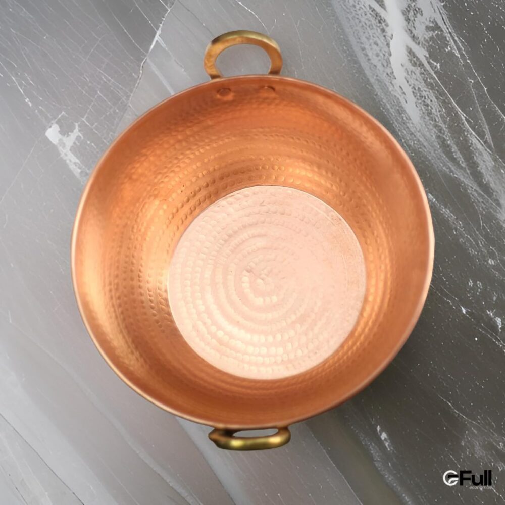 Tacho em Cobre Puro Artesanal Alças em Bronze - 3 litros - Image 6