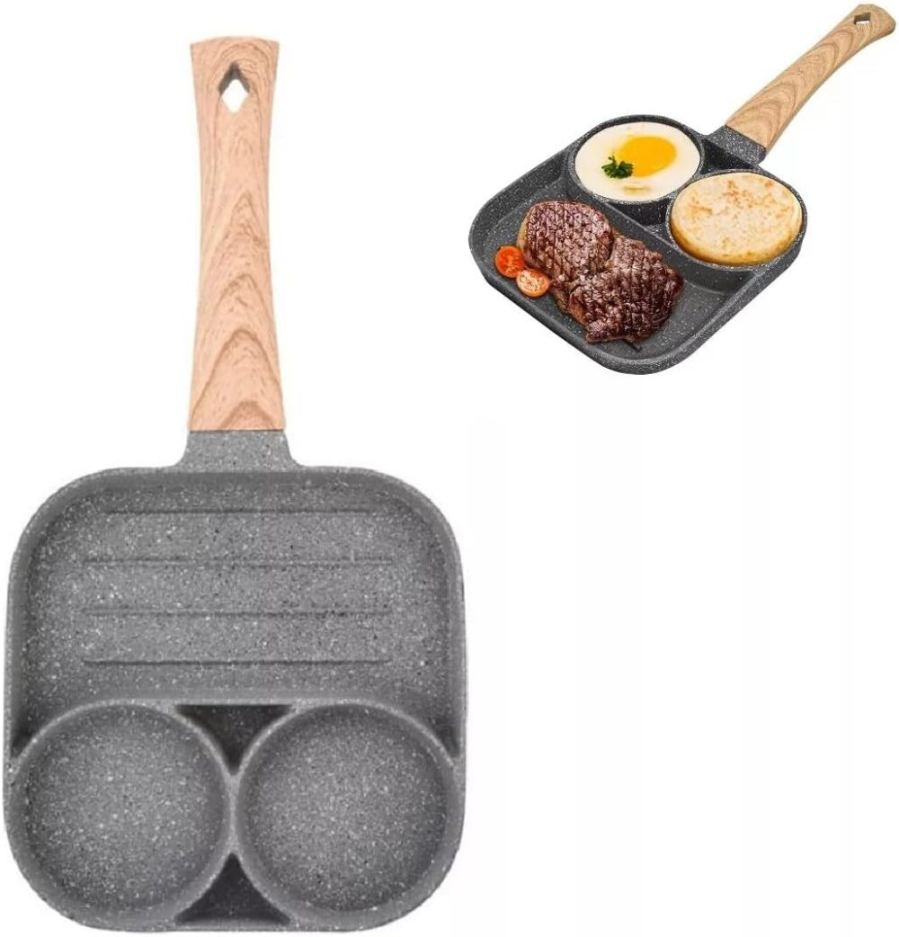 VITX Frigideira Antiaderente 3 em 1 Para Ovos Omelete Hambur...