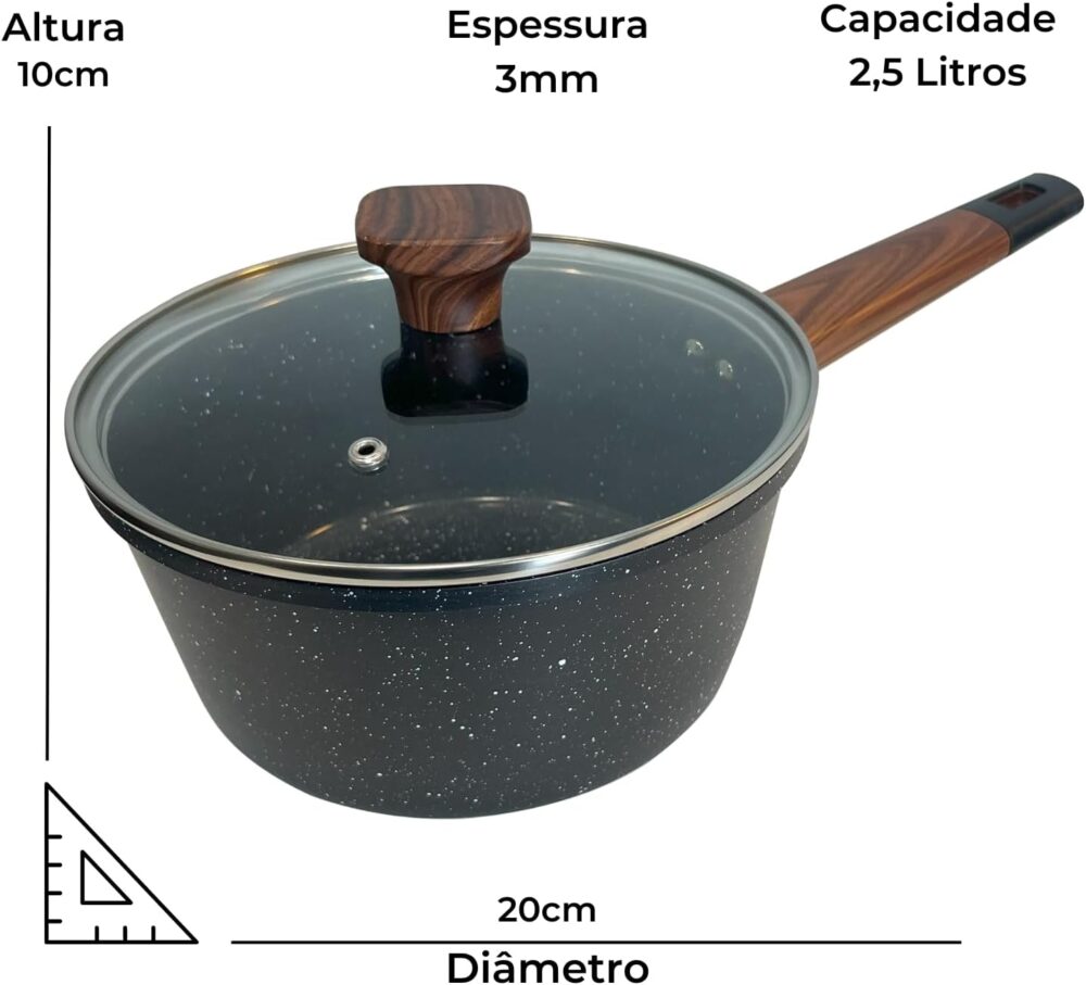 Panela de Aluminio Antiaderente Fogão de Indução (Panela 20c... - Image 7
