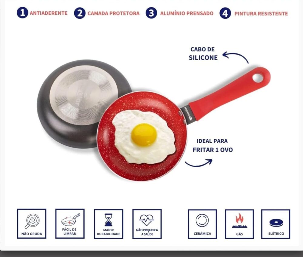Mini Frigideira Gourmet Linha Premium Panelinha Para Ovos Ce... - Image 2