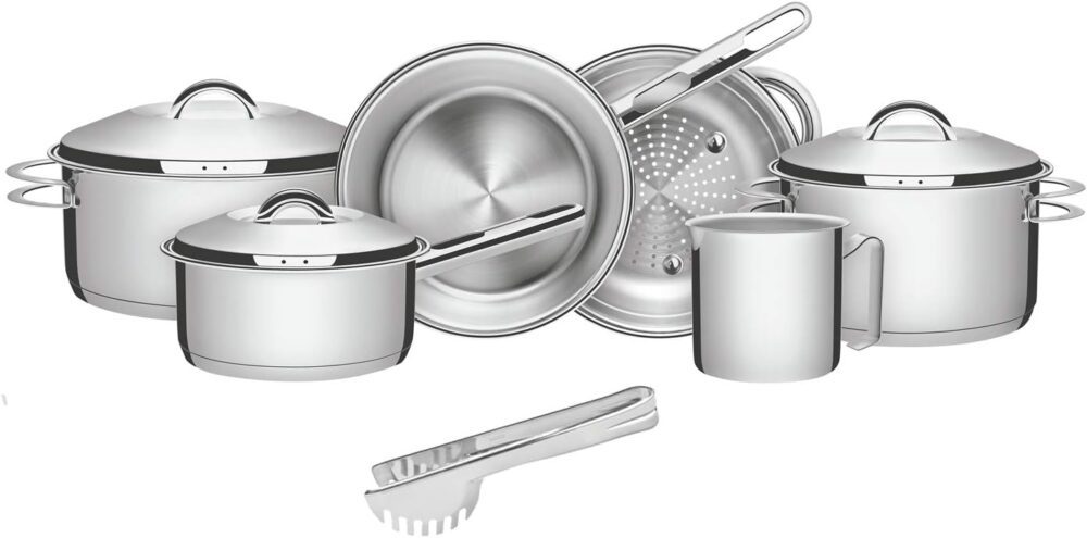 Jogo de Panelas Tramontina Aço Inox Solar 6 peças + Pegador ... - Image 3