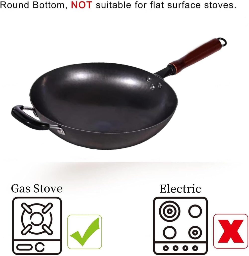 DIGBYS Woks, panela wok antiaderente sem revestimento, panel... - Image 7