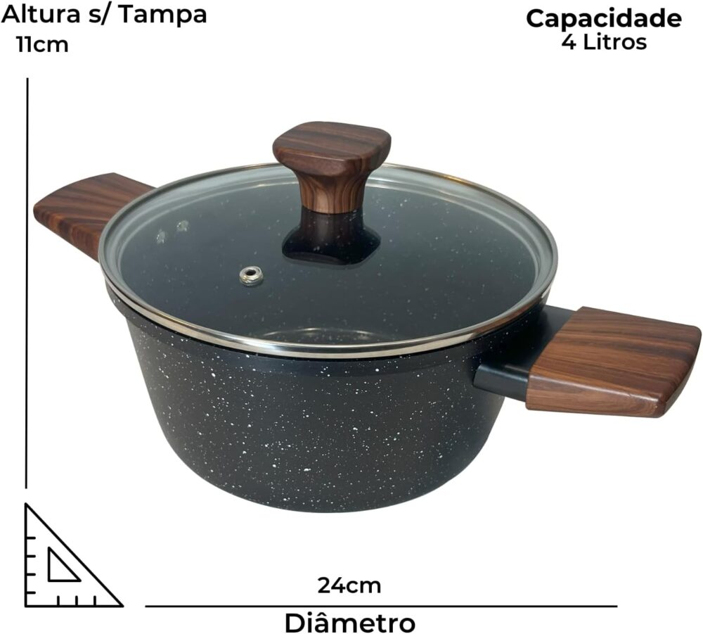 Panela de Aluminio Antiaderente Fogão de Indução (Caçarola 2... - Image 2
