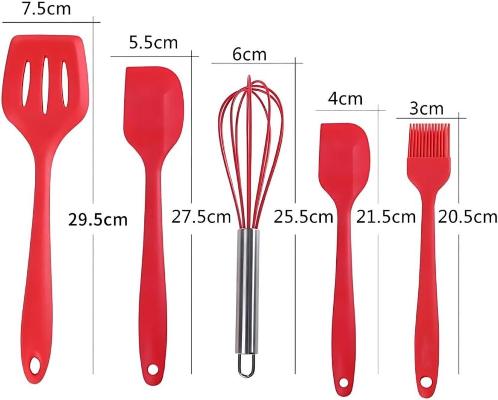 Kit com 5 Utensílios de Cozinha Colheres Espátulas Pincel Fo... - Image 5