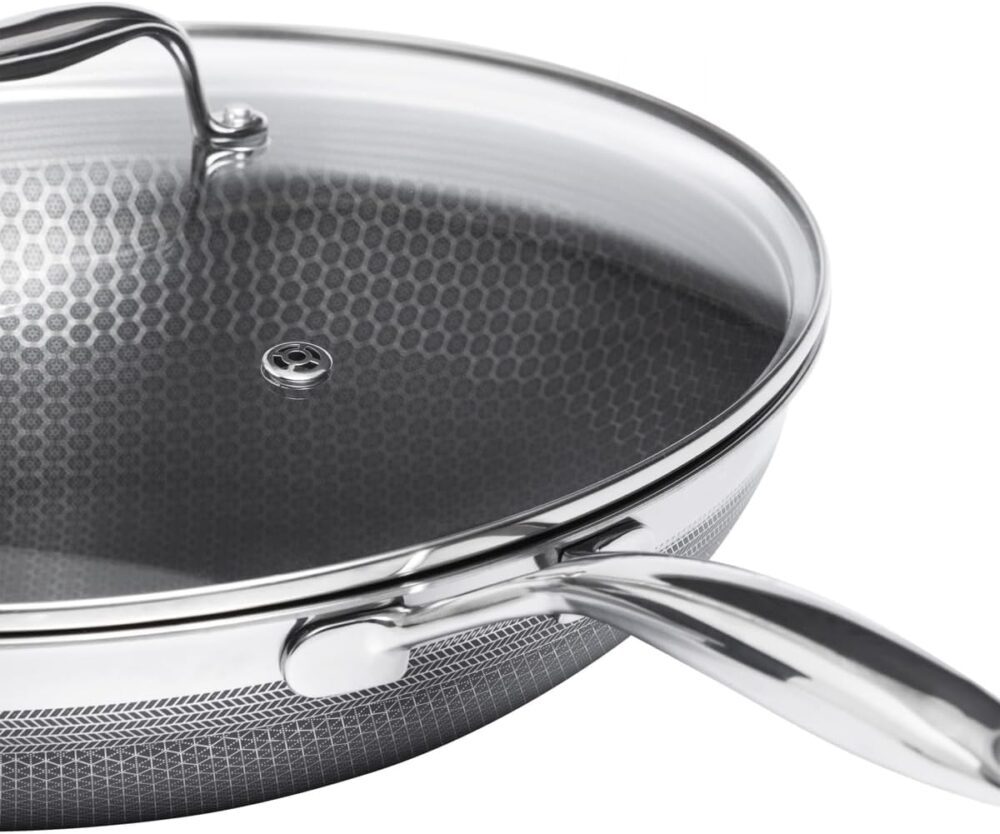 Panela Wok 34cm em Aço Inox Com Cabo CookingPro Hive 5,9 lit... - Image 3
